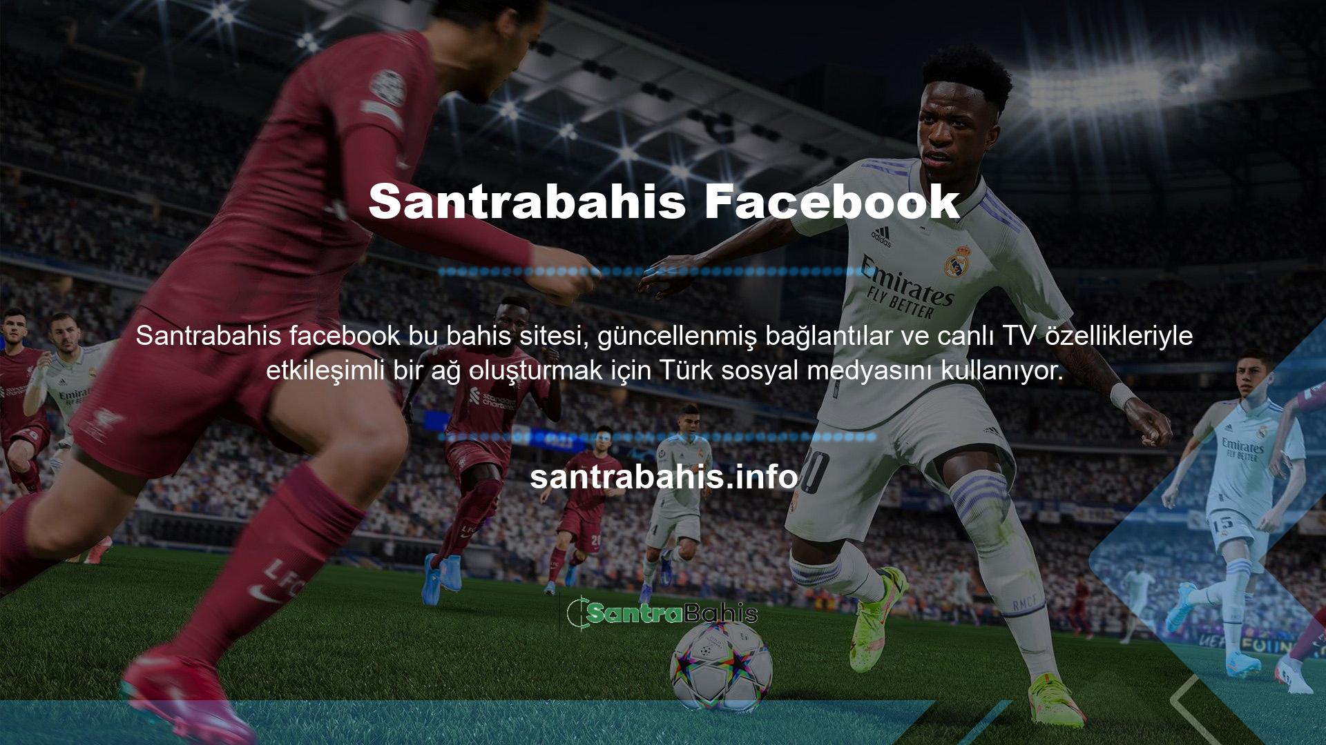 Santrabahis Facebook'tan En Yeni Elektronik Futbol Oyunu! Üstelik üyeler, Facebook hesaplarından takip edebilecekleri özel bir adresin bağlantısını paylaşarak planlarına sorunsuz bir şekilde ulaşabiliyor